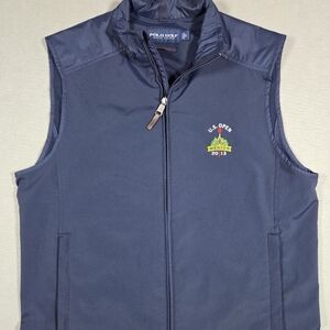 Polo Golf Mens US Open Navy Vest Size Small